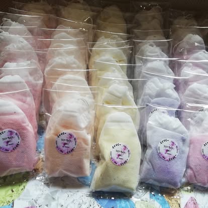 Fizzy Bath Salt - Tea Bags - Set of 4